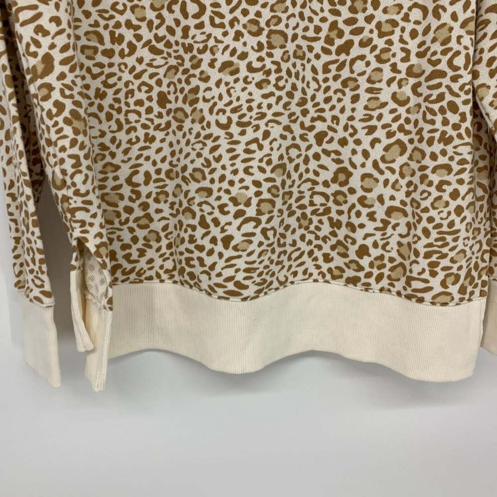 Time and Tru Sweatshirt Leopard Beige Pullover Crewneck - Picture 11 of 11